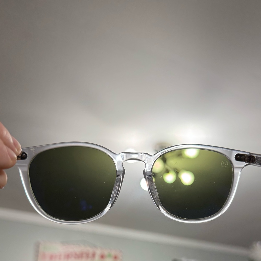 Electric Oak Sunglasses Clear Frame Grey Polarized Lens - Picture 8 of 8